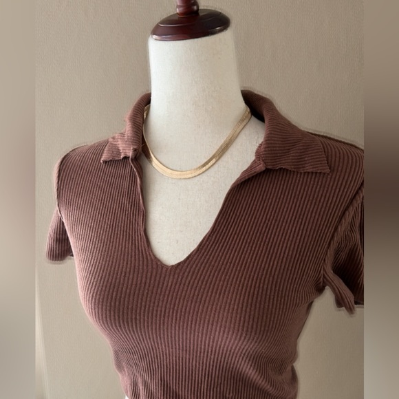 🆕Collared rib crop top - Picture 9 of 11